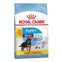 ROYAL CANIN сухой корм Maxi Puppy  для щенков крупных пород в возрасте от 2 до 15 месяцев 3+1 кг