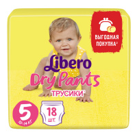 LIBERO подгузники-трусики Dry Pants 5 (10 - 14 кг) 18 шт