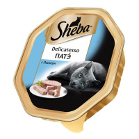 SHEBA влажный корм Delicatesso для взрослых кошек патэ с лососем 85 г