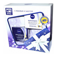 NIVEA подарочный набор Энергия Молодости дневной + ночной крема 35+ 50 мл