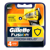 GILLETTE Cменные кассеты для бритья Fusion ProShield 4 шт