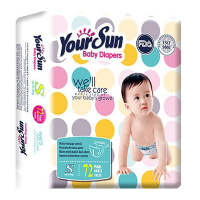 YOUR SUN подгузники S (4-6кг) 72 шт