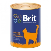 BRIT Care влажный корм для кошек Мясное Ассорти с Печенью 340 г