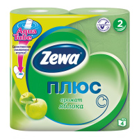 ZEWA туалетная бумага Плюс Яблоко 2 слоя 4 шт