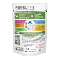 PERFECT FIT влажный корм для взрослых кошек старше 7 лет с курицей 85 г