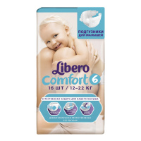 LIBERO подгузники Comfort 6 (12 - 22 кг) 16 шт