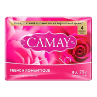 CAMAY туалетное мыло French Romantique Алые Розы 4х75 г