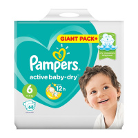 PAMPERS подгузники Active Baby 6 (13 - 18 кг) 68 шт