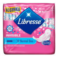 LIBRESSE прокладки Ultra Normal Deo с мягкой поверхностью 10 шт