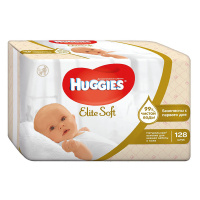 HUGGIES влажные салфетки Elite Soft 128 шт