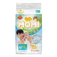 MOMI подгузники M (6 - 11 кг) 62 шт