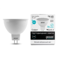 GAUSS лампа светодиодная Elementary MR16 GU5.3 7W 4100K