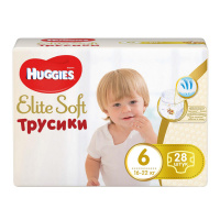 HUGGIES трусики-подгузники Elite Soft 6 (16-22кг) 28 шт