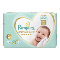 PAMPERS подгузники Premium Care 5 (11+ кг) 42 шт