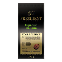 PRESIDENT кофе в зернах Espresso Italiano 250 г