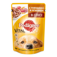 PEDIGREE влажный корм для собак с говядиной и ягненком 100 г