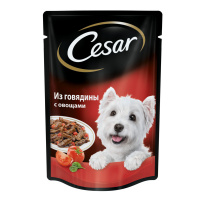 CESAR влажный корм для собак из говядины с овощами 100 г