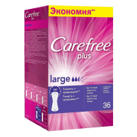 CAREFREE ежедневные прокладки Plus Large 36 шт