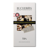 BUCHERON шоколад горький с Миндалем, клюквой и фисташками 100 г