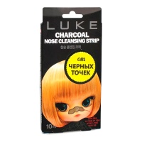 LUKE угольные полоски Charcoal Nose Cleansing Strip от черных точек 10 шт