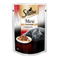 SHEBA влажный корм для взрослых кошкек Mini Порция с говядиной 50 г