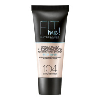 MAYBELLINE тональный крем для лица Fit Me матирующий скрывающий поры оттенок 104 ванильно-бежевый 30 мл
