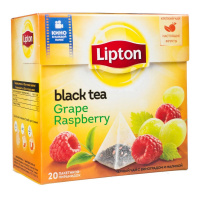 LIPTON чай черный в пирамидках Grape Raspberry 20 шт