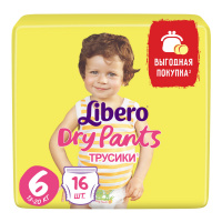 LIBERO подгузники-трусики Dry Pants 6 (13 - 20 кг) 16 шт