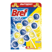 BREF туалетный блок Сила-Актив лимонная свежесть 3 шт