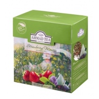 Ahmad Tea Strawberry Mousse зеленый чай с клубникой и мятой, 20 пирамидок