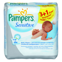 PAMPERS влажные салфетки Sensitive 4x56 шт