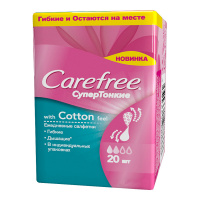 CAREFREE ежедневные прокладки With Cotton Feel 20 шт