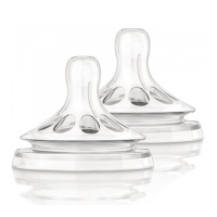 AVENT соска Natural силиконовая от 0 месяцев медленный поток 2 шт
