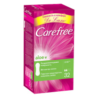CAREFREE ежедневные прокладки Aloe 32 шт