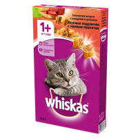 WHISKAS подушечки со сметаной и овощами Аппетитное ассорти говядиной и кроликом 350 г