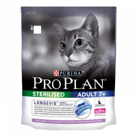 PRO PLAN сухой корм для пожилых кошек Sterilised 7+ с индейкой 0,4 кг