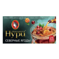 ПРИНЦЕССА НУРИ чай черный в пакетиках Северные Ягоды 25 шт