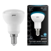 GAUSS лампа светодиодная Reflector R50 E14 6W 4100K
