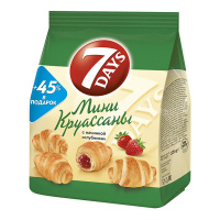 7 DAYS мини круассаны клубника 300 г