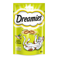 DREAMIES лакомство для кошек с уткой 60 г