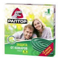 РАПТОР спираль от комаров без запаха 10 + 2 шт