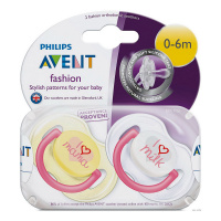 AVENT пустышка силиконовая ортодонтическая Classic SCF172/50 (0-6 месяцев) 2 шт