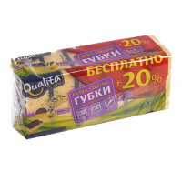 QUALITA губки кухонные Extra Strong 5+1 шт