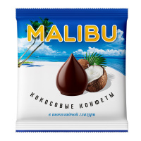 MALIBU конфеты Кокосовые в Шоколадной Глазури 140 г