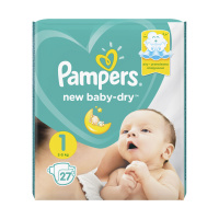 PAMPERS подгузники New Baby 1 (2 - 5 кг) 27 шт