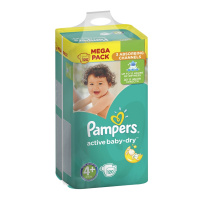 PAMPERS подгузники Active Baby 4+ (9 - 16 кг) 120 шт