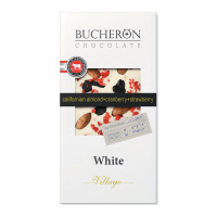 BUCHERON белый шоколад White с миндалем, клюквой и клубникой 100 г