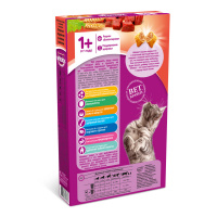 WHISKAS подушечки со сметаной и овощами Аппетитное ассорти говядиной и кроликом 350 г
