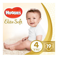 HUGGIES подгузники Elite Soft 4 (8-14кг) 19 шт