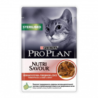PRO PLAN влажный корм для стерилизованных кошек Sterilised с говядиной 85 г
